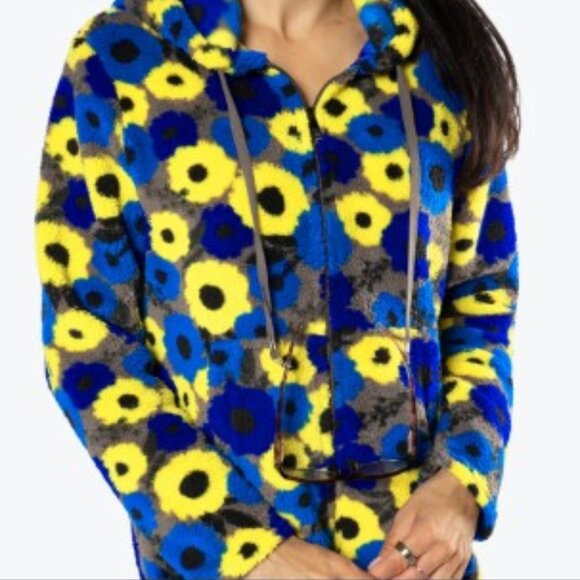 lug Jackets & Blazers - LUG Echo Sherpa Full Zip Hoodie - Peony Blue